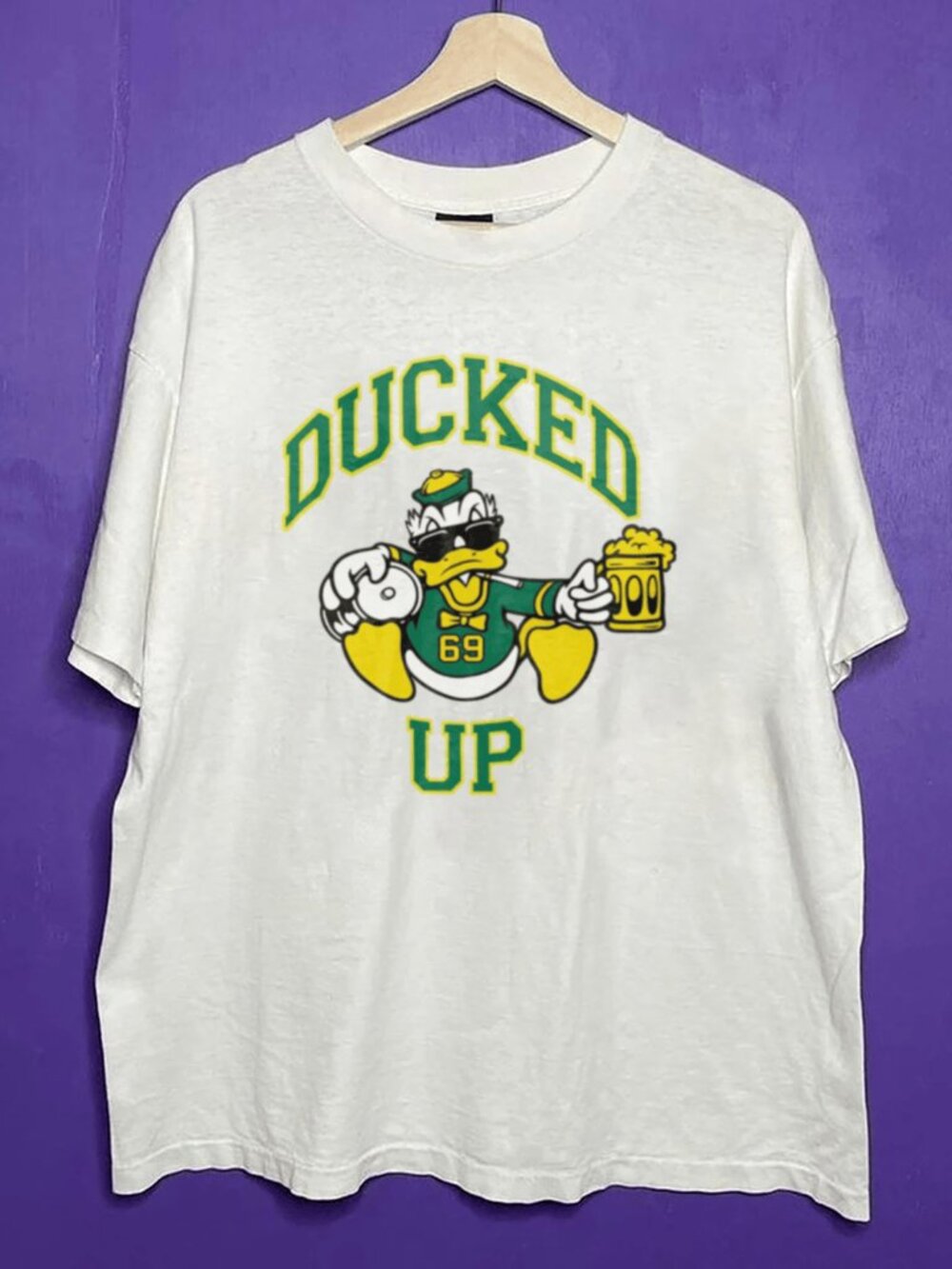 Vintage University of Oregon Shirt, Oregon Ducks Football Shirt, Ducked Up Shirt